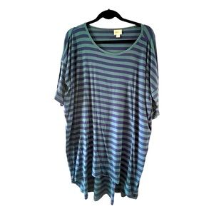LuLaRoe striped high-low tunic EUC